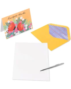 Vibrant Florals Thank You Boxed Blank Note Cards with Envelopes, 20-Count