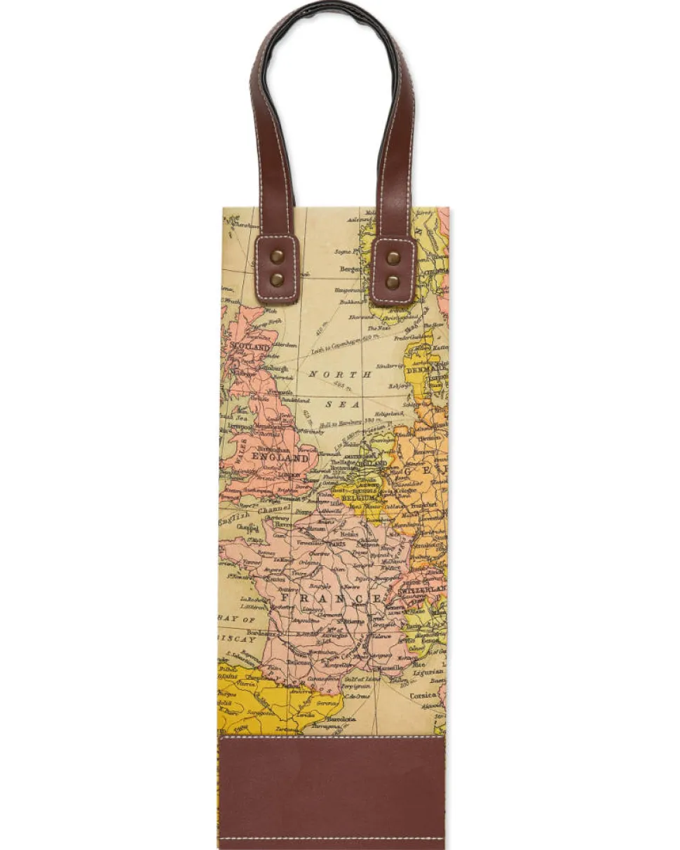 Vintage Map Beverage Bag, 1-Count