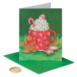 Warmest Wishes Christmas Boxed Cards with Envelopes – Designed by Bella Pilar, 20-Count