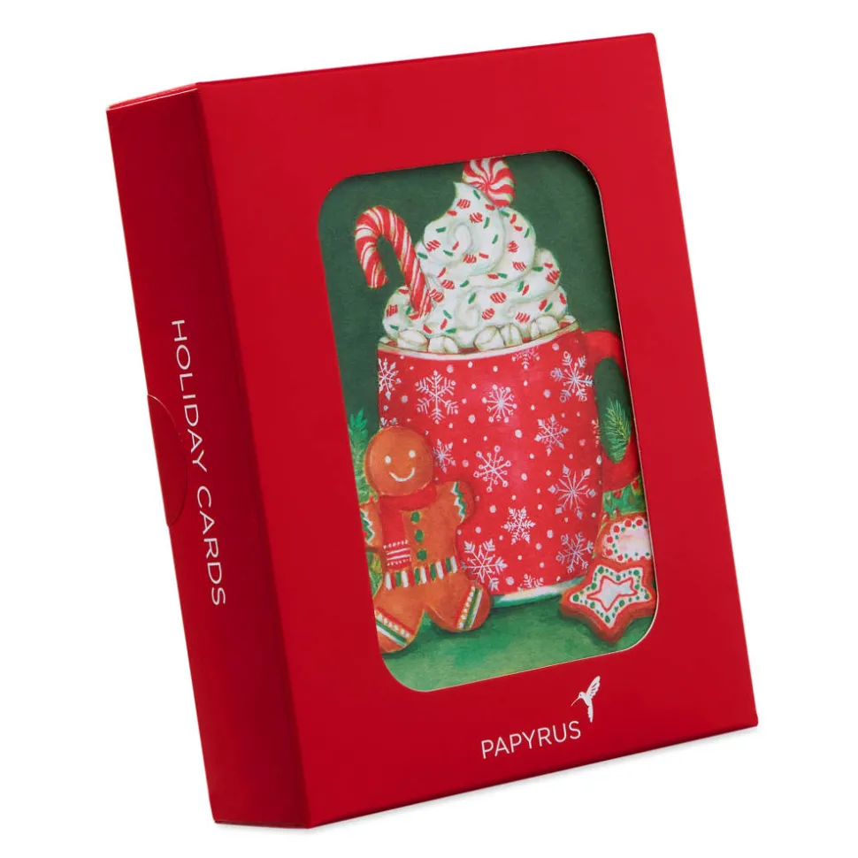 Warmest Wishes Christmas Boxed Cards with Envelopes – Designed by Bella Pilar, 20-Count
