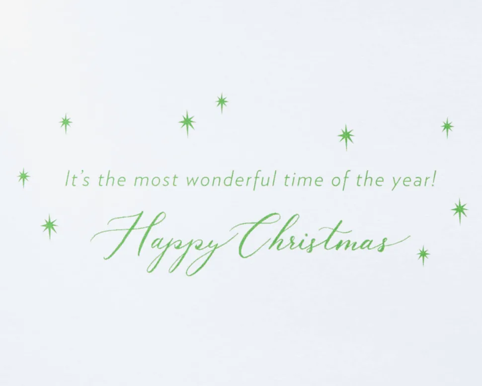 Watercolor Christmas Tree Christmas Greeting Card