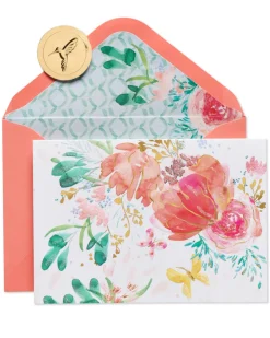 Watercolor Floral Boxed Blank Note Cards, 10-Count