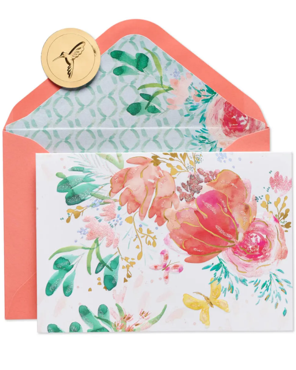 Watercolor Floral Boxed Blank Note Cards, 10-Count