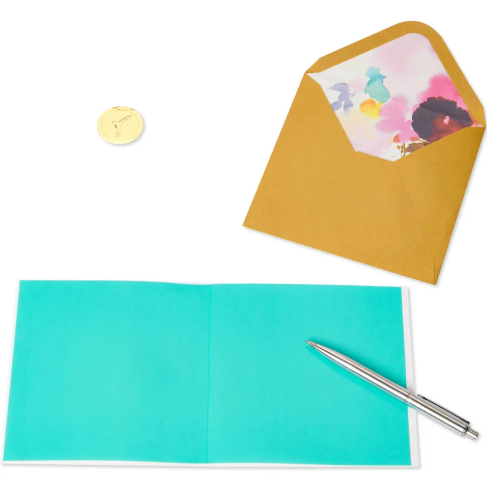 Watercolor Flower Thank You Greeting Card