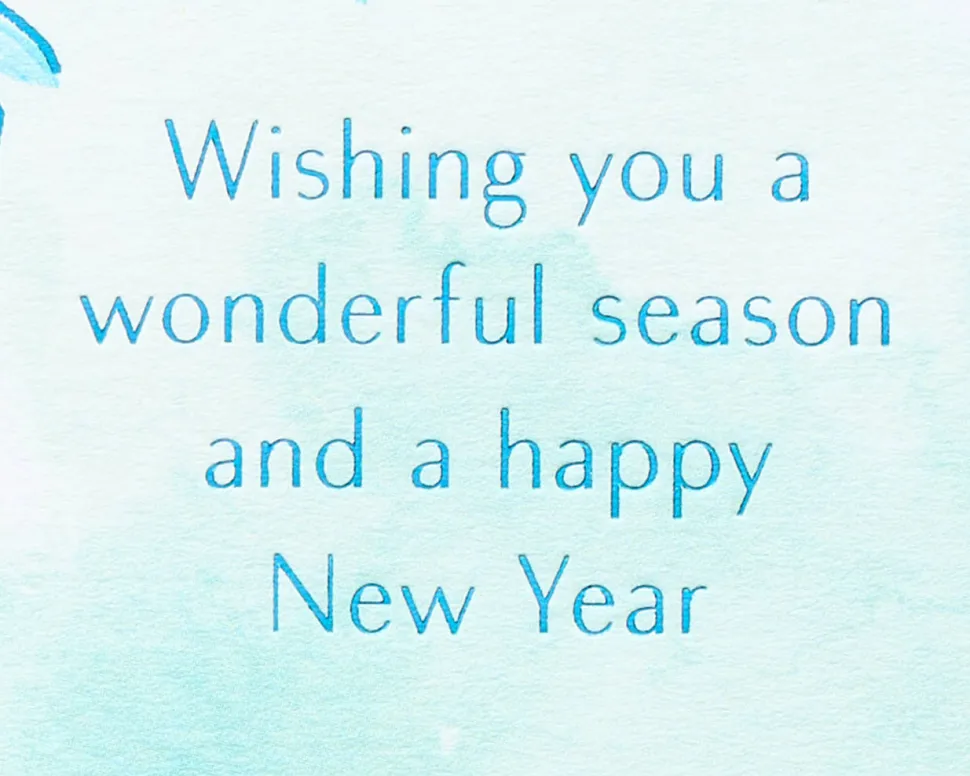 Watercolor Snowflakes Happy Holidays Greeting Card