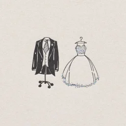 Wedding Outfits Wedding Greeting Card