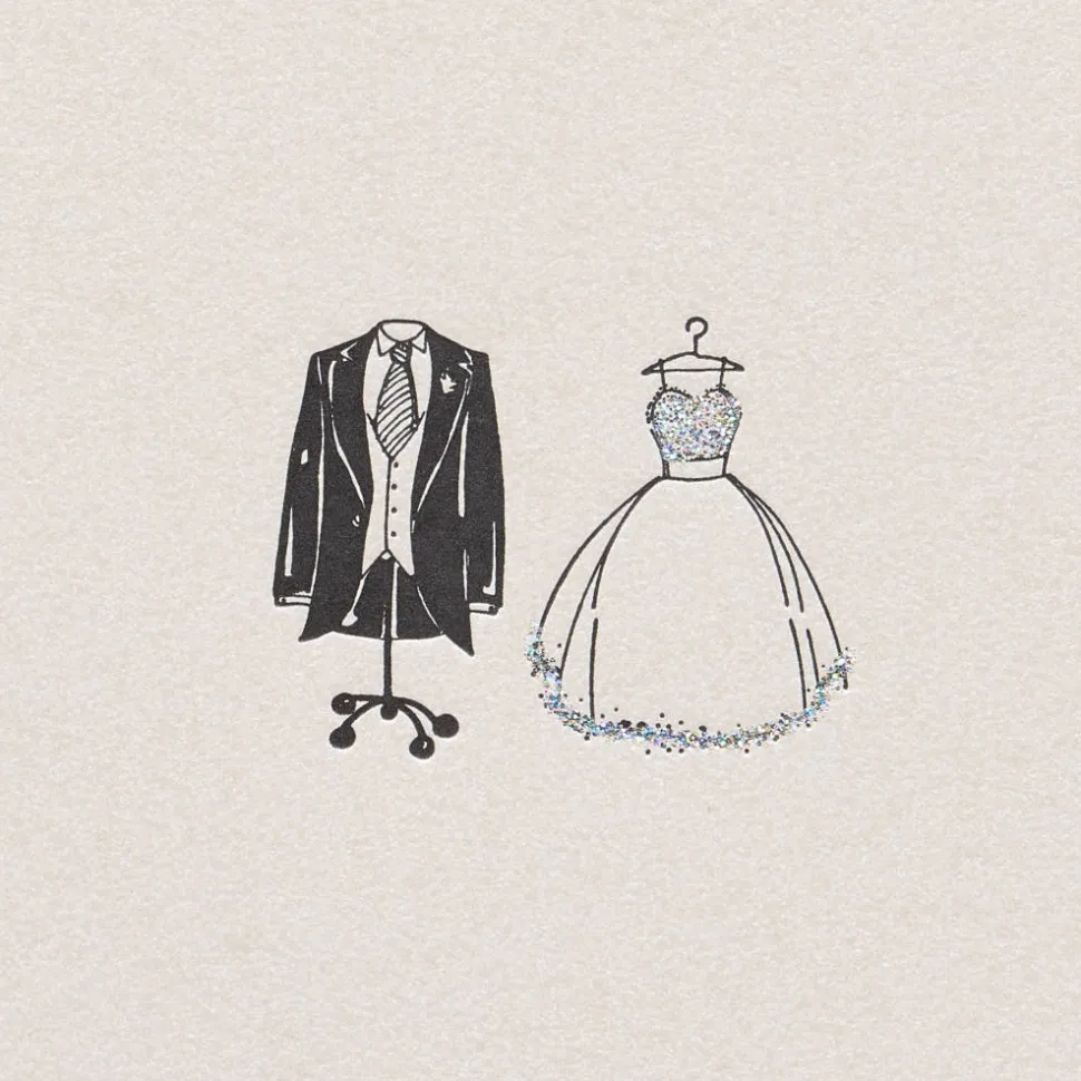 Wedding Outfits Wedding Greeting Card