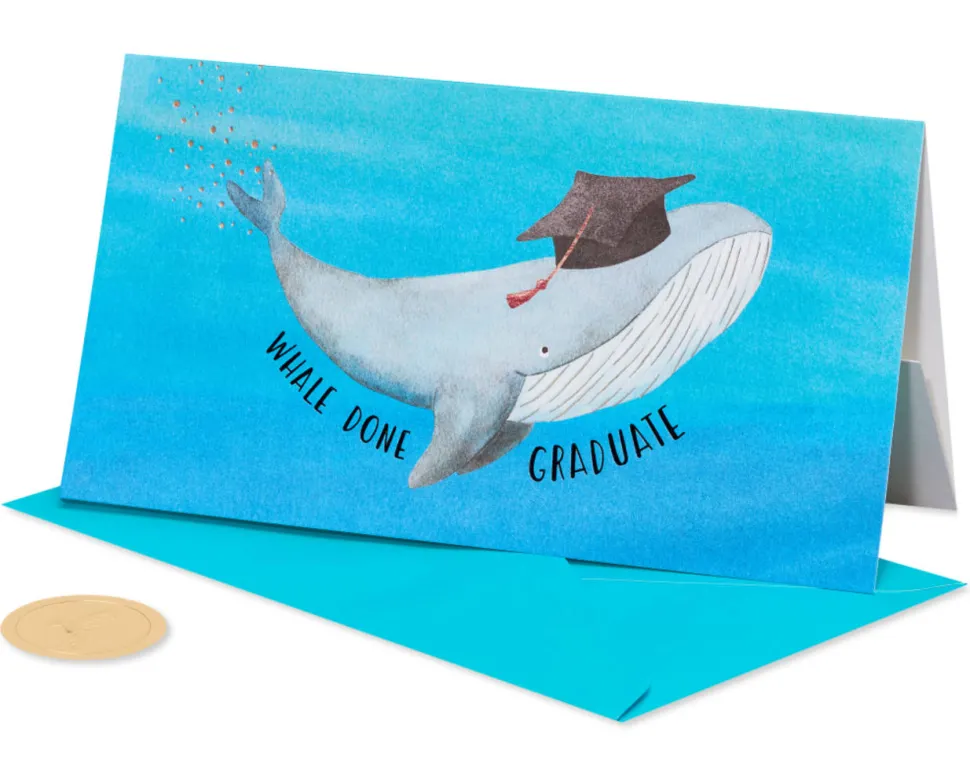 Whale Done Funny Graduation Greeting Card