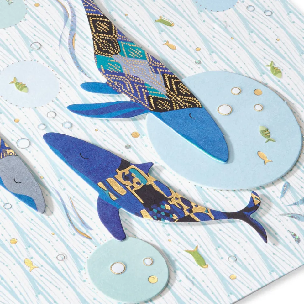 Whales Blank Greeting Card – Designed by House of Turnowsky