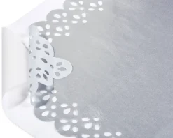 White and Silver Tissue Paper Set, 8-Sheets