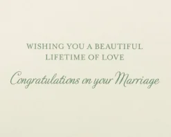 White Flowers Wedding Greeting Card