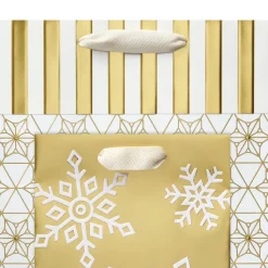 Winter Wonder Holiday Gift Bags with Tissue Paper, 2 Bags, 1 Large 13″, 1 Medium 9″, 18 Sheets