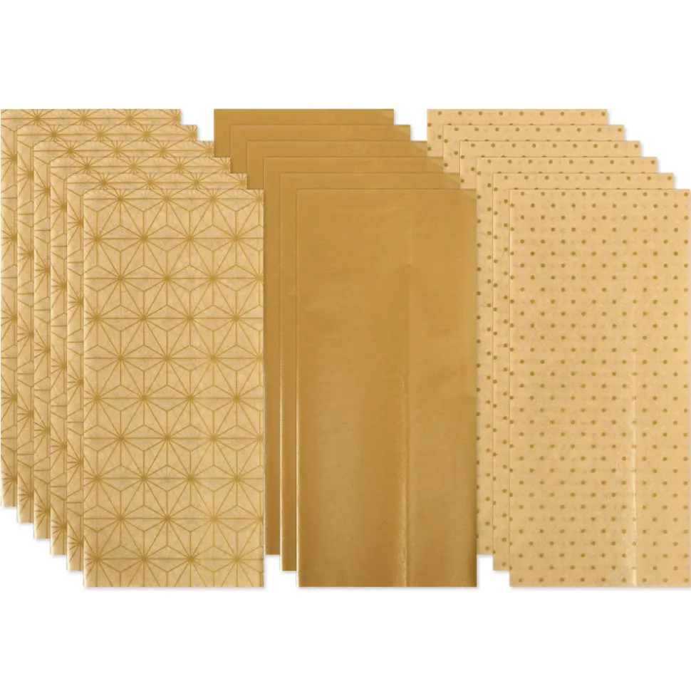 Winter Wonderland Gold Holiday Tissue Paper, 18 Sheets