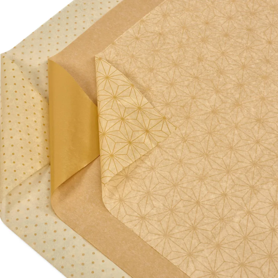 Winter Wonderland Gold Holiday Tissue Paper, 18 Sheets