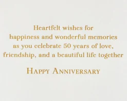 Wonderful Memories 50th Anniversary Greeting Card for Couple
