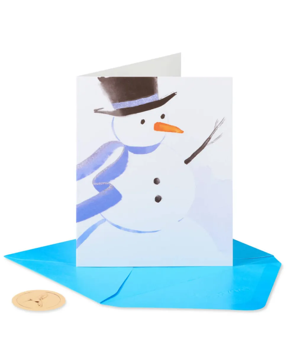 Wonderful Season Snowman Holiday Boxed Cards, 20-Count