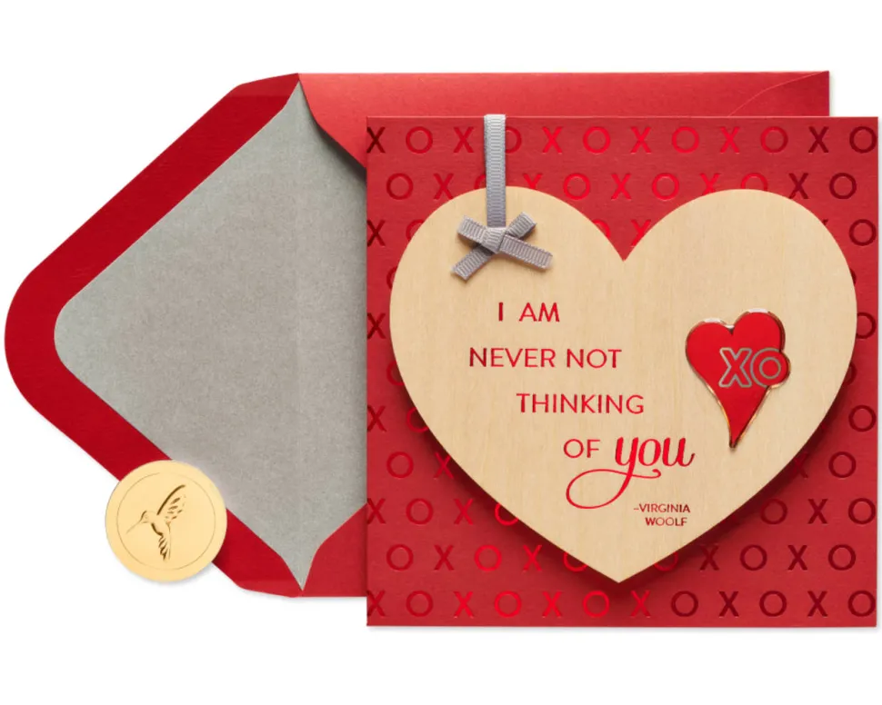 Wood Heart with Quote Romantic Greeting Card