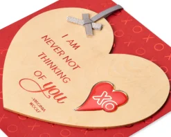 Wood Heart with Quote Romantic Greeting Card