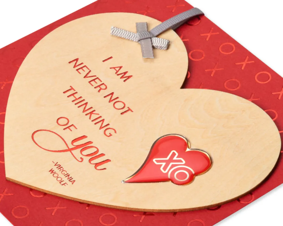 Wood Heart with Quote Romantic Greeting Card