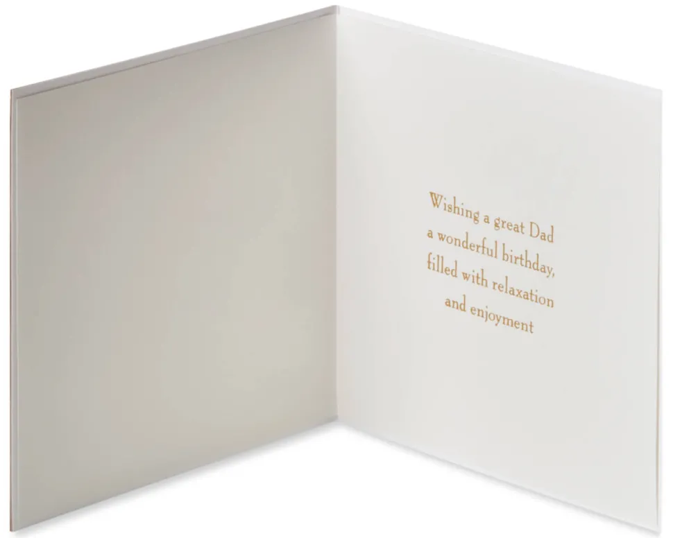 Wood Leaf Birthday Greeting Card for Dad
