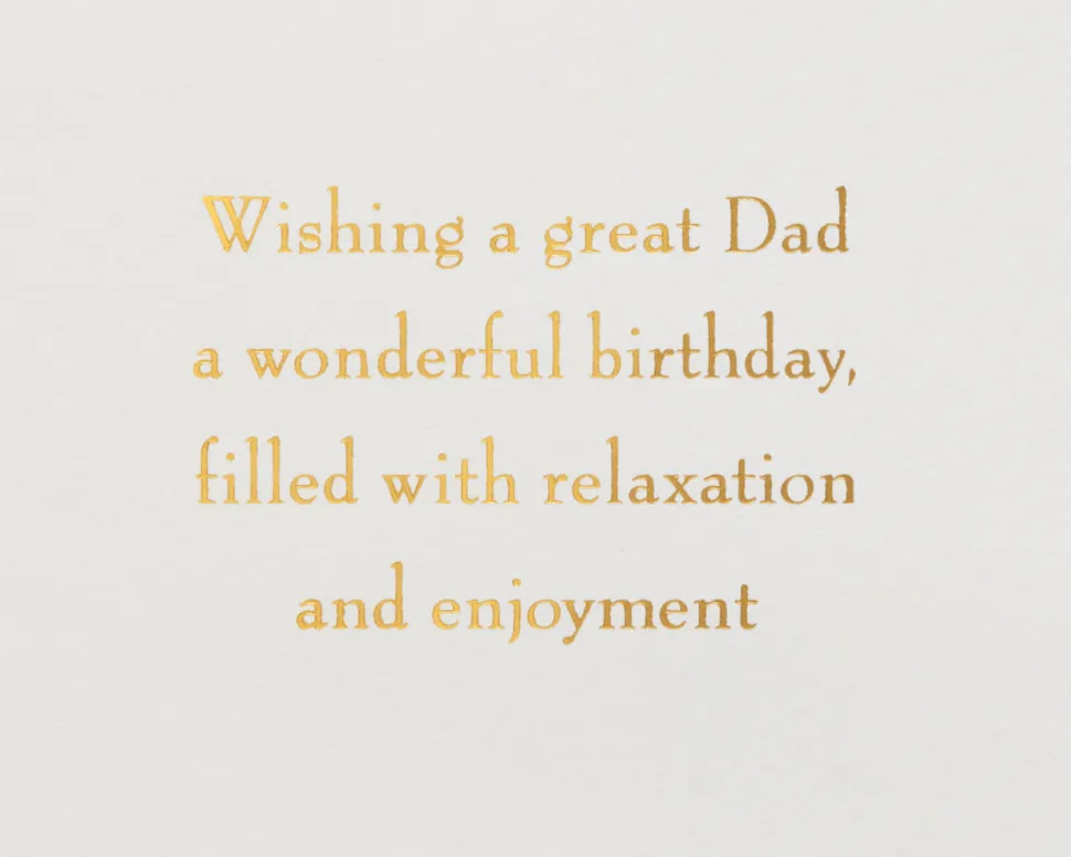 Wood Leaf Birthday Greeting Card for Dad