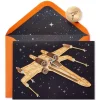 Wood X Wing Fighter Star Wars Birthday Greeting Card