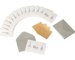 World Icons Thank You Boxed Blank Note Cards, 14-Count