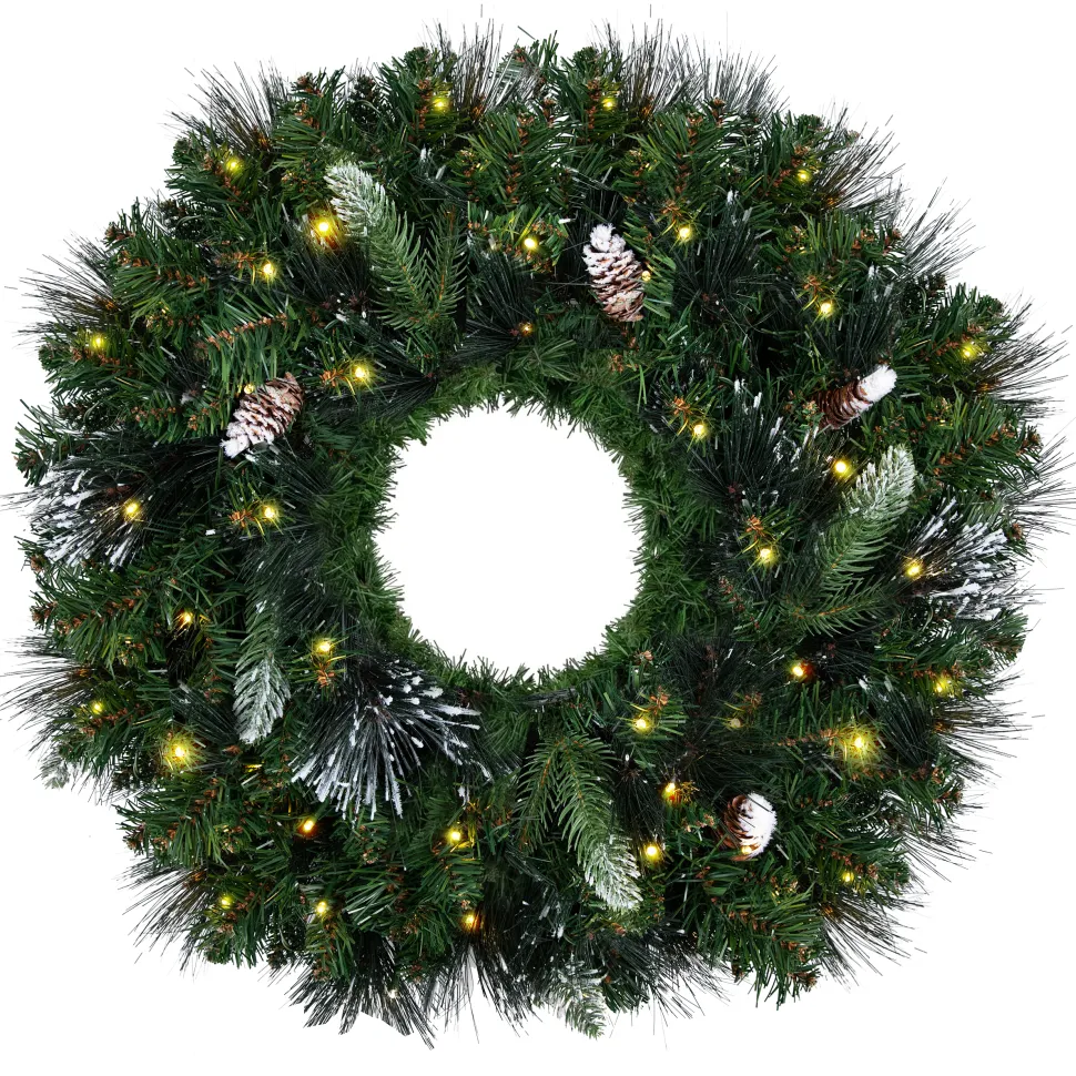 Wreath Carolina Pine Frosted