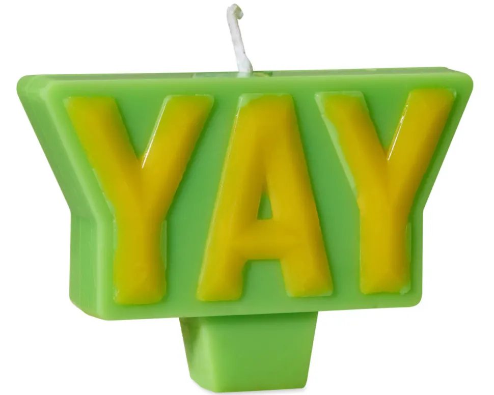 YAY Birthday Candle, 1-Count