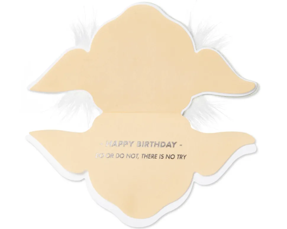 Yoda Head Star Wars Birthday Greeting Card